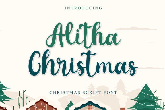 Alitha Christmas: A Handwritten Font for Timeless Craft & Product Design