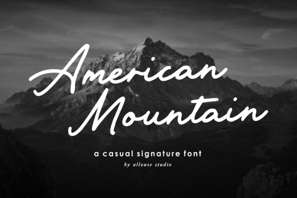 American Mountain: A Casual Signature Font for Modern Branding Projects