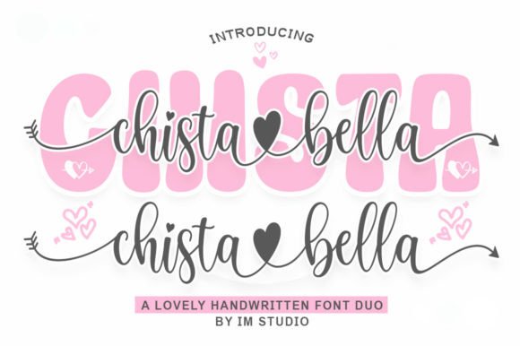 Chista Bella Duo: A Romantic Script & Sans Serif Font for Makers and Sellers