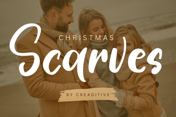 Christmas Scarves: The Script Font That Adds Luxury Spark to Campaign Visuals