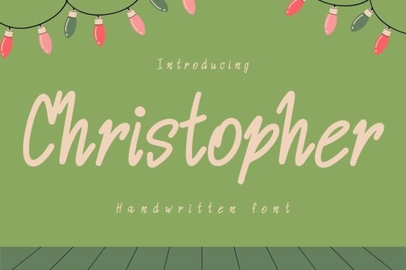 Christopher: A Festive Handwritten Font for Crafters & Small Product Makers