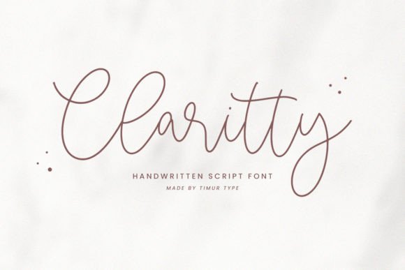 Claritty: A Sweet Handwritten Font for Makers and Creative Sellers