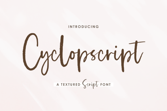 Cyclopscript: A Textured Script Font That Elevates Editorial Design