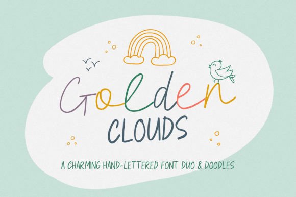 Golden Clouds: A Playful Font for Branding That Feels Professional