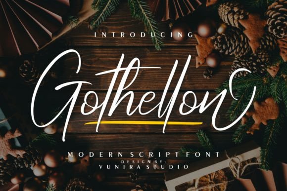 Gothellon: A Refined Script Font for Modern Branding Projects