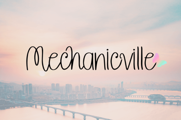 Mechanicville: A Quirky Handwriting Font for Bold Marketing Visuals