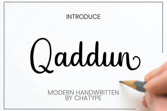 Qaddun: A Handwritten Font That Brings Charm to Every Craft Project