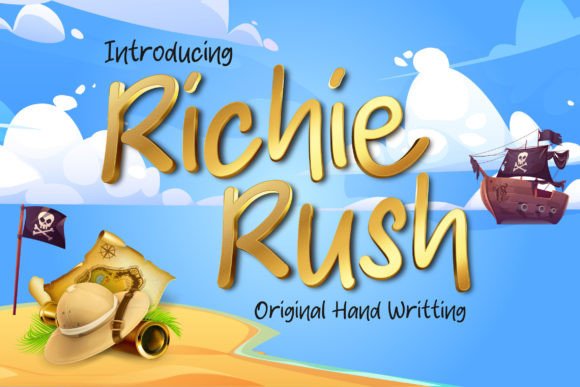 Richie Rush: The Handwritten Font That Elevates Digital Marketing Visuals