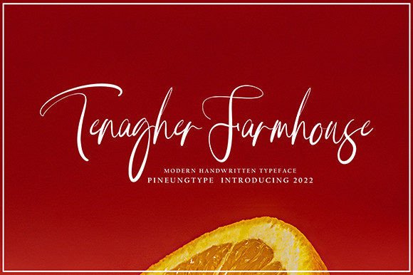 Tenagher Farmhouse: A Charming Script Font for Web Designers