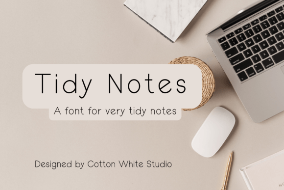 Tidy Notes: A Handwritten Font for Real-World Branding Projects